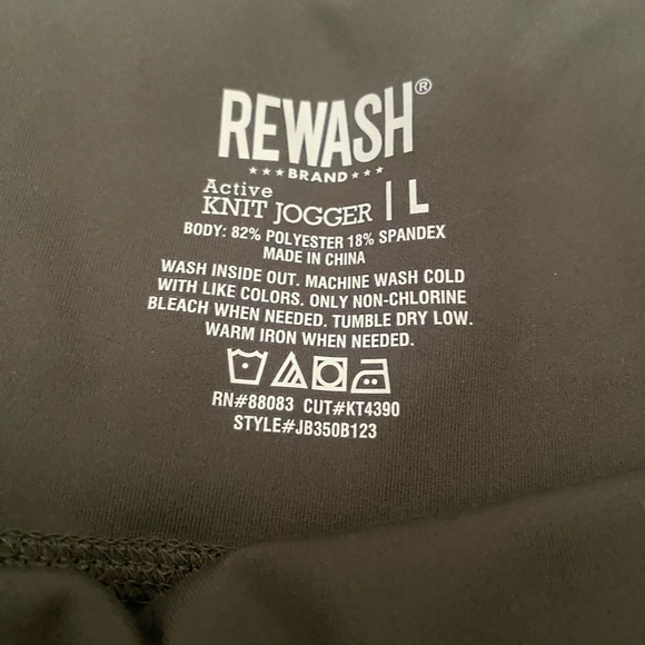 Rewash Dark Green Cargo Joggers - Picture 3 of 4